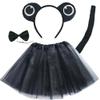 Big Eye Frog Costume Set Animal Headband Tail and Bow Tie Fancy Dress Cosplay Props Accessories for Kids Halloween Party (Small,4) view 1