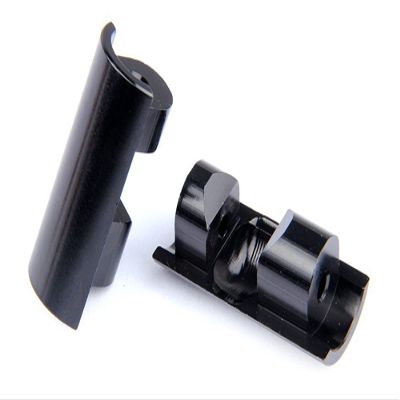 DAPENGNIAO Aluminium Alloy Front Shock Ball Head Protection Plate for 1/5 Scale HPI Rovan KM Baja Buggy 5B SS 5T Accessories (Color : Black)