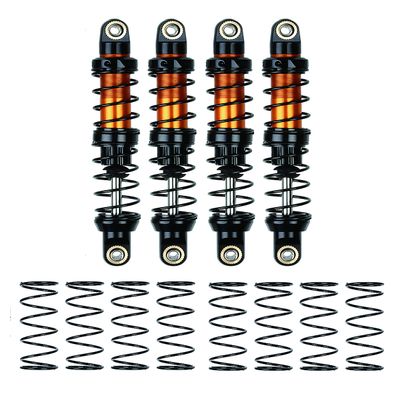 RC Shock Absorber, Metal Shock Absorber Oil Damper Set with Springs for 1/10 RC Crawler Car Axial SCX10 TRX4 D90(80mm)