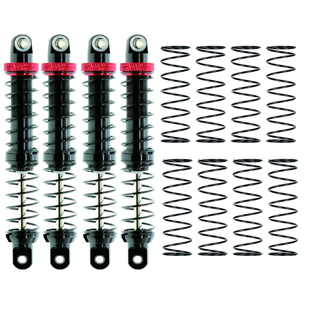 RC Shock Absorber, Metal Shock Absorber Oil Damper Set with Springs for 1/10 RC Crawler Car Axial SCX10 TRX4 D90(100mm)