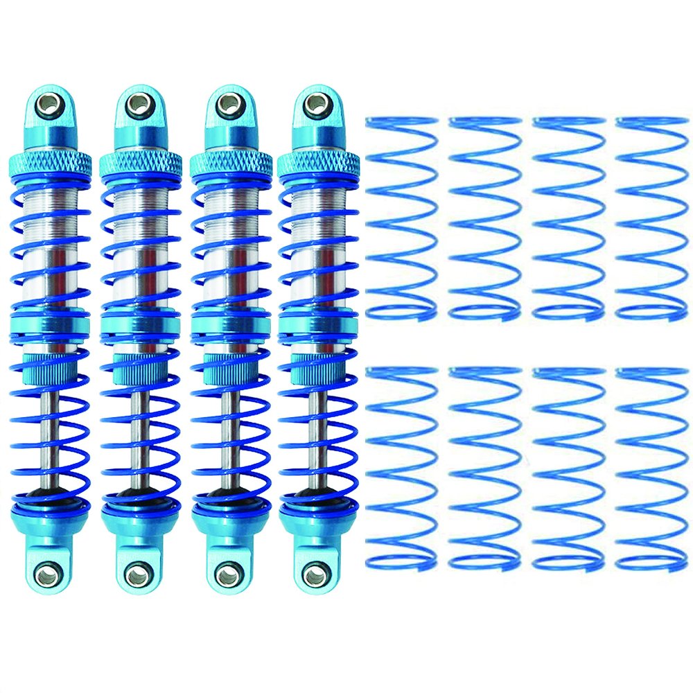RC Shock Absorber, Metal Shock Absorber Oil Damper Set with Springs for 1/10 RC Crawler Car Axial SCX10 TRX4 D90(90mm)