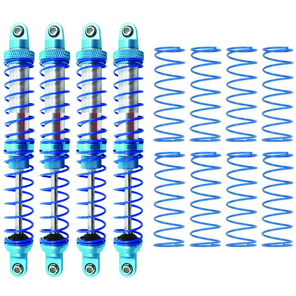 RC Shock Absorber, Metal Shock Absorber Oil Damper Set with Springs for 1/10 RC Crawler Car Axial SCX10 TRX4 D90(110mm)