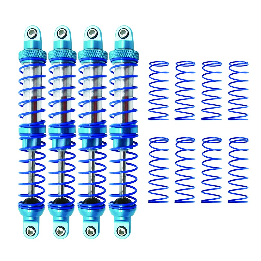 RC Shock Absorber, Metal Shock Absorber Oil Damper Set with Springs for 1/10 RC Crawler Car Axial SCX10 TRX4 D90(100mm)