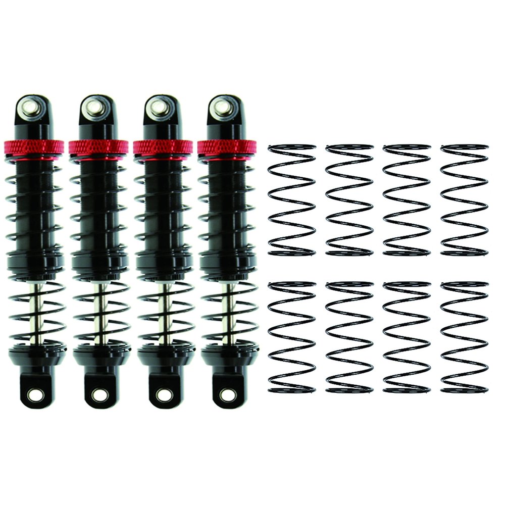RC Shock Absorber, Metal Shock Absorber Oil Damper Set with Springs for 1/10 RC Crawler Car Axial SCX10 TRX4 D90(80mm)