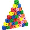 36 Pieces Foam Dice Colorful Cubes Block of Dice with Number Dots for Boy Girl Over 3+, Building, Educational Toys, Math Teaching, Pastime, Party Favors and Classroom Supplies view 1
