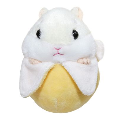 AngelGift Cuddly Hamster Soft Stuffed Animals Cushion Toy Doll, 4" /10cm Mouse Plushie Toys Best Birthday Gifts for The Children Kids Baby Toys (Banana)