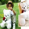 Teddy Bear Plush Stuffed Animal,Cute Teddy Bear with Rose,Sweet Rose Bear Gift for Your Loved One, Teddy Bear for Girlfriend Kids Birthday, Valentine, Christmas(13.7 inches, White) view 3