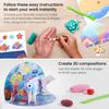 Arteza Kids Air Dry Clay, 42 Bars, Sea Life Stage Modeling Clay Kit, 14 Mini-Stages, 18 Googly Eyes, 3 Glitter Glues, 1 Craft Tool, 7 Instruction Sheets, Craft Supplies for Learning and Developing view 4