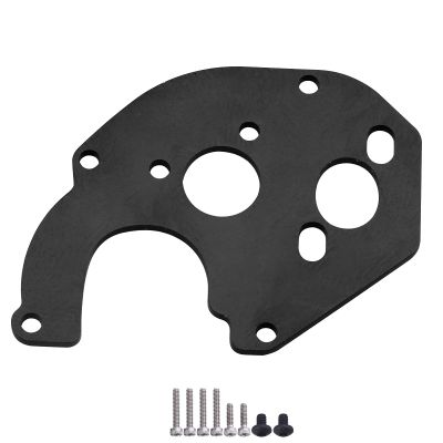 FriHobby Aluminum Motor Mount Metal ECX Barrage Motor Plate Gearbox Adapter for 1/24 Axial SCX24 C10 90081 AXI00001 AXI00002 RC Crawler Replacement (Black)
