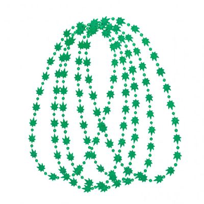 blinkee Pack of 36 Pot Leaf Bead Necklaces Green