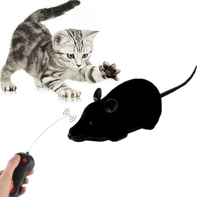 Gawertoy Remote Control Rat Toy, Wireless Remote Control Mouse Toy Fake RC Rat Toy Giant Realistic Rat Model Prank Joke Tricky Toy for Halloween Christmas Birthday Gift Cat Dog Toy Black