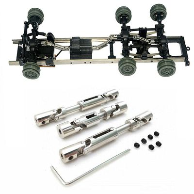 3 PCS Metal Rear Middle Drive Shaft Universal Transmission Accessories Kit for Fy-01/02/03/04/05 for Wltoys 12428 12423 12628 Rc Car