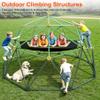 SMkidsport 10FT Kids Climbing Dome Jungle Gym, with Hammock, All-Weather Heavy Duty Outdoor Playset for Ages 3-12, IPX9 Steel Frame, Backyard, Park, Indoor Use view 2