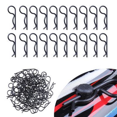 100PCS Universal RC Body Clips Pins for All 1/10 1/12 Scale Traxxas Redcat Axial SCX10 Losi HPI Himoto HSP Exceed RC Car Parts Truck Buggy Shell Replacement (Black)
