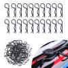 100PCS Universal RC Body Clips Pins for All 1/10 1/12 Scale Traxxas Redcat Axial SCX10 Losi HPI Himoto HSP Exceed RC Car Parts Truck Buggy Shell Replacement (Black) view 1