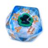 DND Dice Rolling Eyeball D20 Dungeon & Dragon Dice with a Green Bloodshot Eyeball, D20 Blue Polyhedral Dice-5e DND Accessories Board Game for Roleplay Game Starter Beginner view 1
