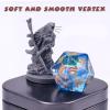 DND Dice Rolling Eyeball D20 Dungeon & Dragon Dice with a Green Bloodshot Eyeball, D20 Blue Polyhedral Dice-5e DND Accessories Board Game for Roleplay Game Starter Beginner view 2