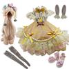 Proudoll 1/3 BJD Doll Clothes Gorgeous Golden Gown Dress, Princess Look Outfit Set Compatible with 1/3 60cm 24-in SD Dolls view 1