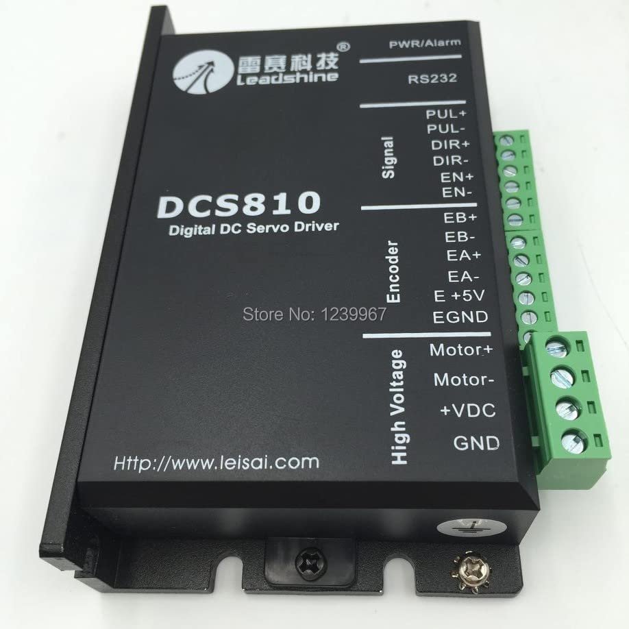 Davitu Motor Driver - Leadshine DCS810 Brushed DSP Digital DC Servo Drive 18-80VDC 0-20A to Drive 50w 80w 120w Brushed DC Servo Motors