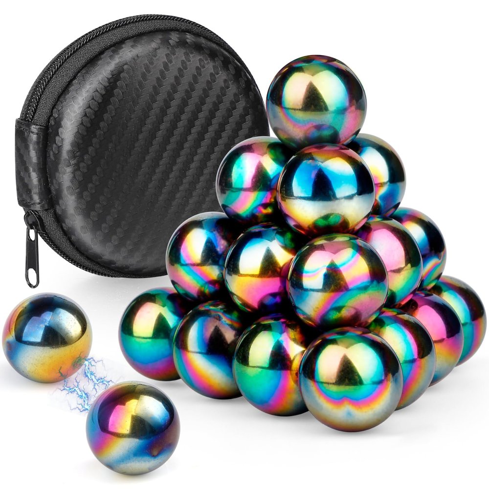 Fidget Magnet Toy for Adults, Magnet Hand Roller, Magnetic Toy for Men, Magnet Slime Ferrite Putty Office Desk Decorations, Gift for Science Kit 21 PCS