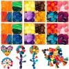 Chivao Loose Parts Play Materials Set Wooden Mandala Toys Kit Wood Sensory Play Toys 27 Rainbow Color 7 Shapes Loose Parts for Teens Students Early Learning Materials (81) view 1