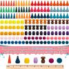 Chivao Loose Parts Play Materials Set Wooden Mandala Toys Kit Wood Sensory Play Toys 27 Rainbow Color 7 Shapes Loose Parts for Teens Students Early Learning Materials (81) view 2