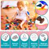 Chivao Loose Parts Play Materials Set Wooden Mandala Toys Kit Wood Sensory Play Toys 27 Rainbow Color 7 Shapes Loose Parts for Teens Students Early Learning Materials (81) view 3