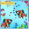 Chivao Loose Parts Play Materials Set Wooden Mandala Toys Kit Wood Sensory Play Toys 27 Rainbow Color 7 Shapes Loose Parts for Teens Students Early Learning Materials (81) view 4