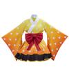 1791's lady Demon Slayer Cosplay Costume Kamado Tanjirou Kimono Cosplay Outfit Black Halloween Party (Agatsuma Zenitsu, L) view 1