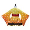 1791's lady Demon Slayer Cosplay Costume Kamado Tanjirou Kimono Cosplay Outfit Black Halloween Party (Agatsuma Zenitsu, L) view 3