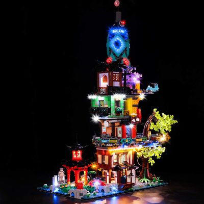 Brick Shine Light Kit for NINJAGO City Gardens 71741 (Model Set is not Included) (Advanced)