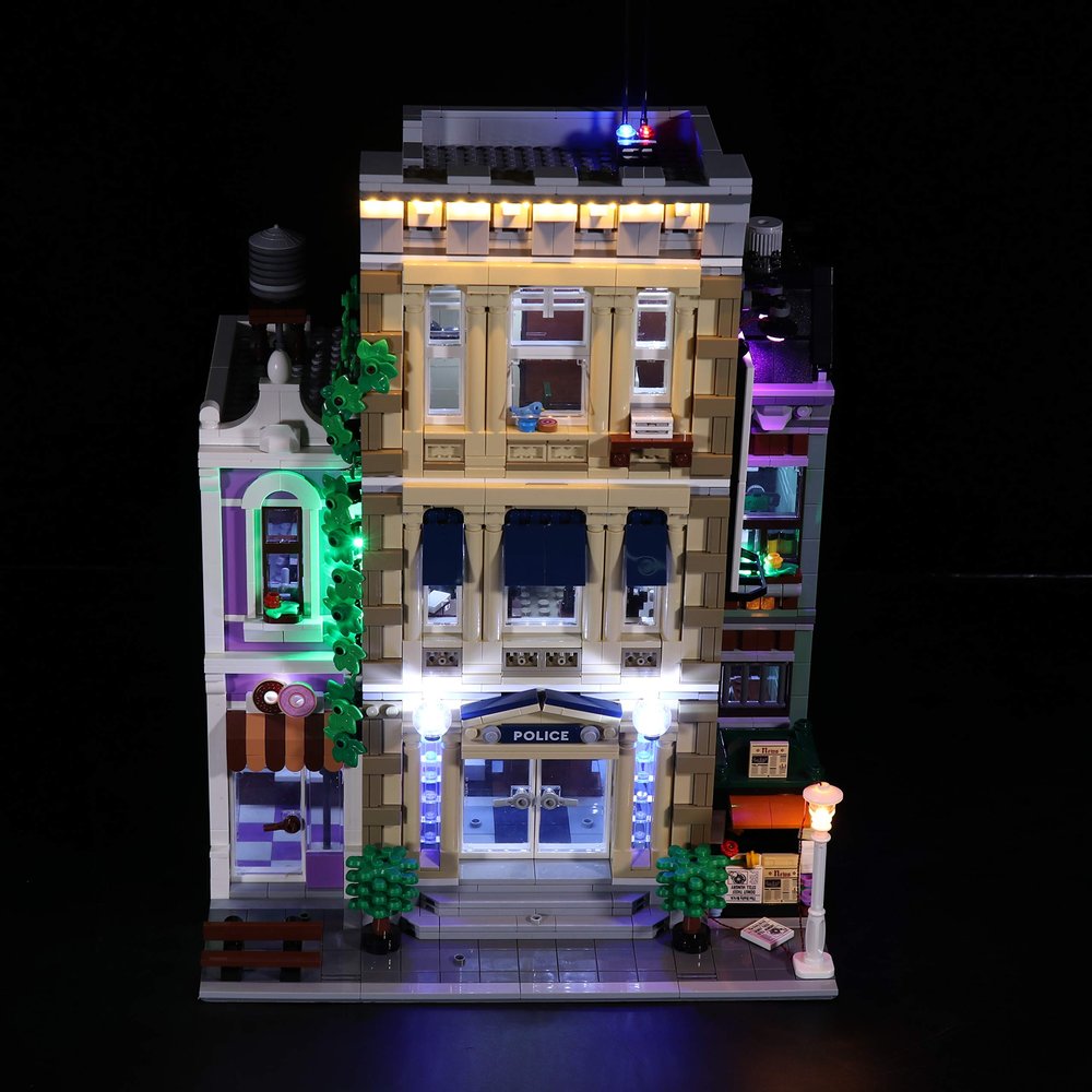 Brick Shine Light Kit for Police Station 10278 (Model Set is not Included) (Classic)