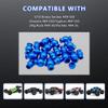 22 Pcs Aluminum Tie Rods Pivot Ball Shock Pivot Ball Steering Pivot Ball Upgrade Parts for 1/10 Arrma Senton Granite Typhon 4X4 3S&550/Big Rock Vorteks 4X4 3S Replace Model AR330515 (Blue) view 2
