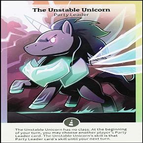 TeeTurtle Unstable Unicorn Party Leader - Collectible Card - 1 Count - Purple - Unicorn Theme - Excellent Grade - 1 Piece