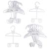 Dress Along Dolly Doll Full-Outfit Clothes Hangers for 18" Dolls - 24pk - Compatible w American Girl- Unique Design Holds Your Top & Bottom at Once Including Dresses, Pants, Shirts, Skirts- White view 1