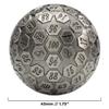 Predestined Fate 45mm 100 Sided Metal Fantasy Polyhedral Orb Dice - Choose from 4 Styles! (Ancient Silver) view 3