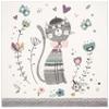 SAFAVIEH Carousel Kids Collection Area Rug - 3' Square, Ivory & Pink, Cat Design, Non-Shedding & Easy Care, Ideal for High Traffic Areas for Boys & Girls in Playroom, Nursery, Bedroom (CRK187A) view 2