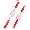 Aluminum Rear Suspension Links Kit Steering Linkage Turnbuckles and Camber Links for Arrma 1/8 Kraton/Notorious 6S BLX Upgrades Parts (Red) view 2