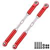 Aluminum Rear Suspension Links Kit Steering Linkage Turnbuckles and Camber Links for Arrma 1/8 Kraton/Notorious 6S BLX Upgrades Parts (Red) view 4