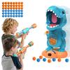 EagleStone Movable Dinosaur Shooting Toys for Boys  Electronic Target Practice with 2 Air Pump Guns, LCD Score Tracker, Sound Effects & 48 Foam Balls, for Kids 5 6 7 8 9 view 1