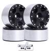 AllinRC Premium 1.0 Beadlock Wheels for RC Crawler Cars 1/24 Scale Axial SCX24 Gladiator Deadbolt Bronco C10 JLU AX24 Upgrade Parts, 4PCS view 1