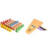 BOHS 6 Pegs Mini Knobbed Cylinder Blocks Montessori + Montessori 1-10 Bead Stair with Holder view 1