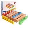 BOHS 6 Pegs Mini Knobbed Cylinder Blocks Montessori + Montessori 1-10 Bead Stair with Holder view 2