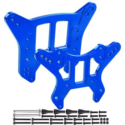 Aluminum Shock Tower Front & Rear for Arrma 1/8 Kraton/Notorious 6S BLX Replacement Parts,Replace AR330220 and ARA320581 (Navy Blue)
