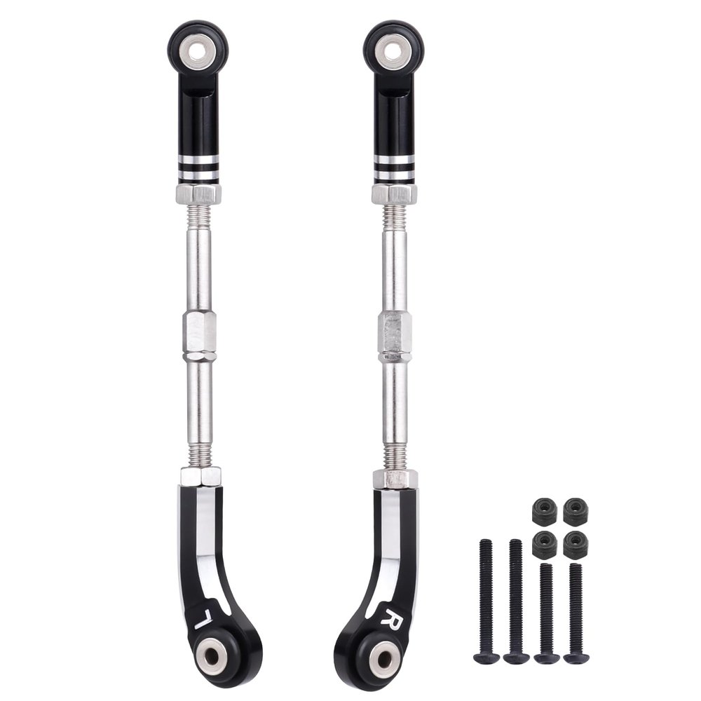 Aluminum Steering Camber Link Set Toe Link Steering Linkage Turnbuckles and Camber Links for Arrma 1/8 Kraton/Notorious 6S BLX Upgrades Parts (Black)
