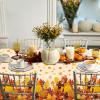 3 Pieces Fall Disposable Tablecloth Decoration Fall Theme Plastic Table Cover Autumn Pumpkin Maple Leave Table Cloth Thanksgiving Pumpkin Tablecover for Autumn Harvest Party Supplies Favors view 4
