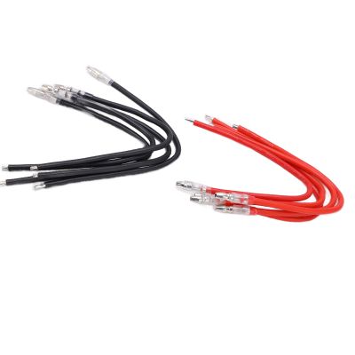 Dilwe RC Motor Cable, 4.0mm Rubber Plug, 16AWG Silicone, Premium core Wire, 200 C, for 380/390/540/550/775/795 Brushed Motors, D90, 10 Pieces/Set (5 red + 5 Black)
