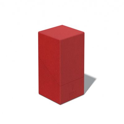 Ultimate Guard RTE Boulder 100+, Deck Case for 100 Double-Sleeved TCG Cards, Red, 97% Renewable, Made in Germany, Secure & Durable Storage