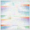 SAFAVIEH Washable Rug Paint Brush Collection - 4'4" x 6', Blue & Green, Slip Resistant & Easy to Clean, Ideal for Living Room, Bedroom, Nursery, Kids Playroom, Dining Space (PTB188M) view 3