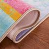 SAFAVIEH Washable Rug Paint Brush Collection - 4'4" x 6', Blue & Green, Slip Resistant & Easy to Clean, Ideal for Living Room, Bedroom, Nursery, Kids Playroom, Dining Space (PTB188M) view 4
